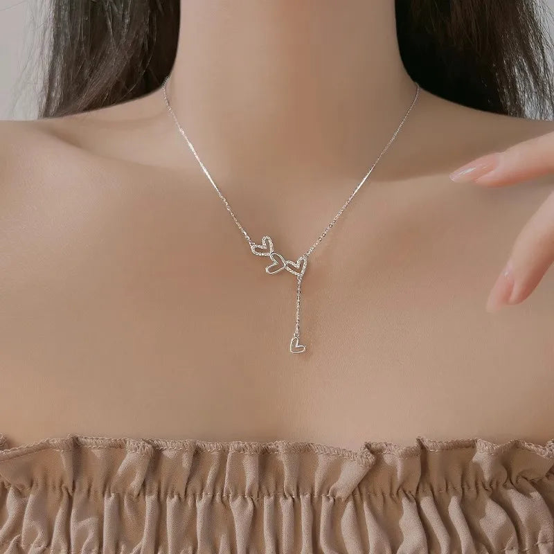 Colar Coração Vazado Prata 925