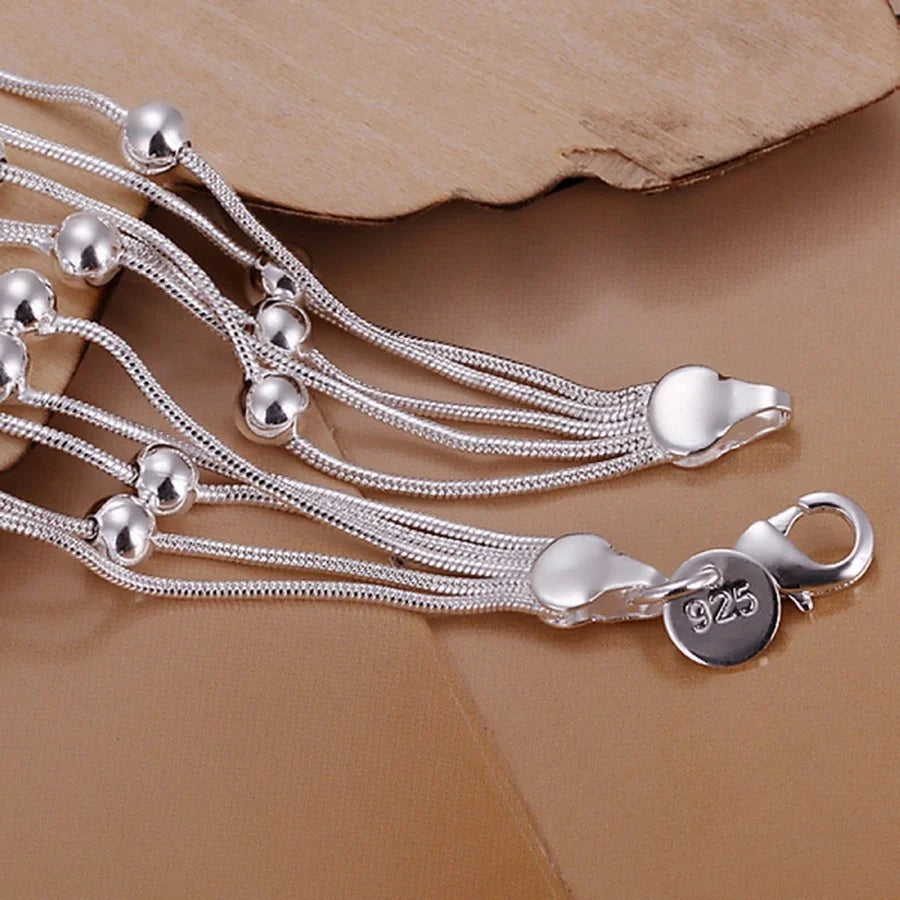 Pulseira de Prata 925 com Correntes