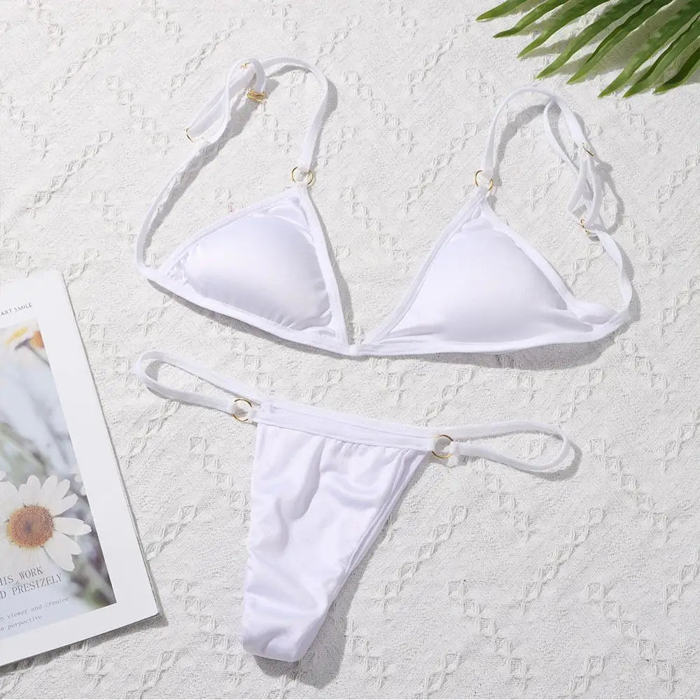 Biquíni Sexy com Alças Finas