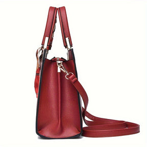 Bolsa Elegante e Luxuosa, Nova Alça Única Estilosa em Vermelho