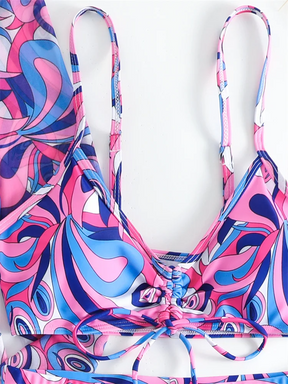 Biquíni Cintura Alta Estampado Sereia Tropical