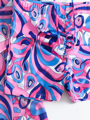 Biquíni Cintura Alta Estampado Sereia Tropical