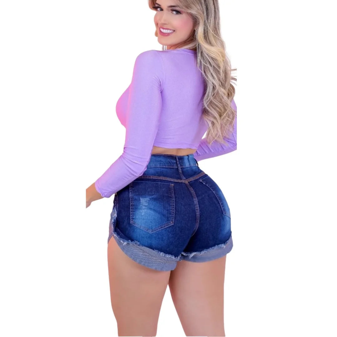 Short Jeans com elastano