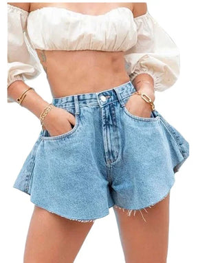 Short Jeans Flare Evasê