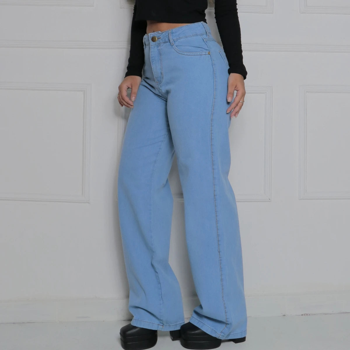 Calça Jeans Wide Leg