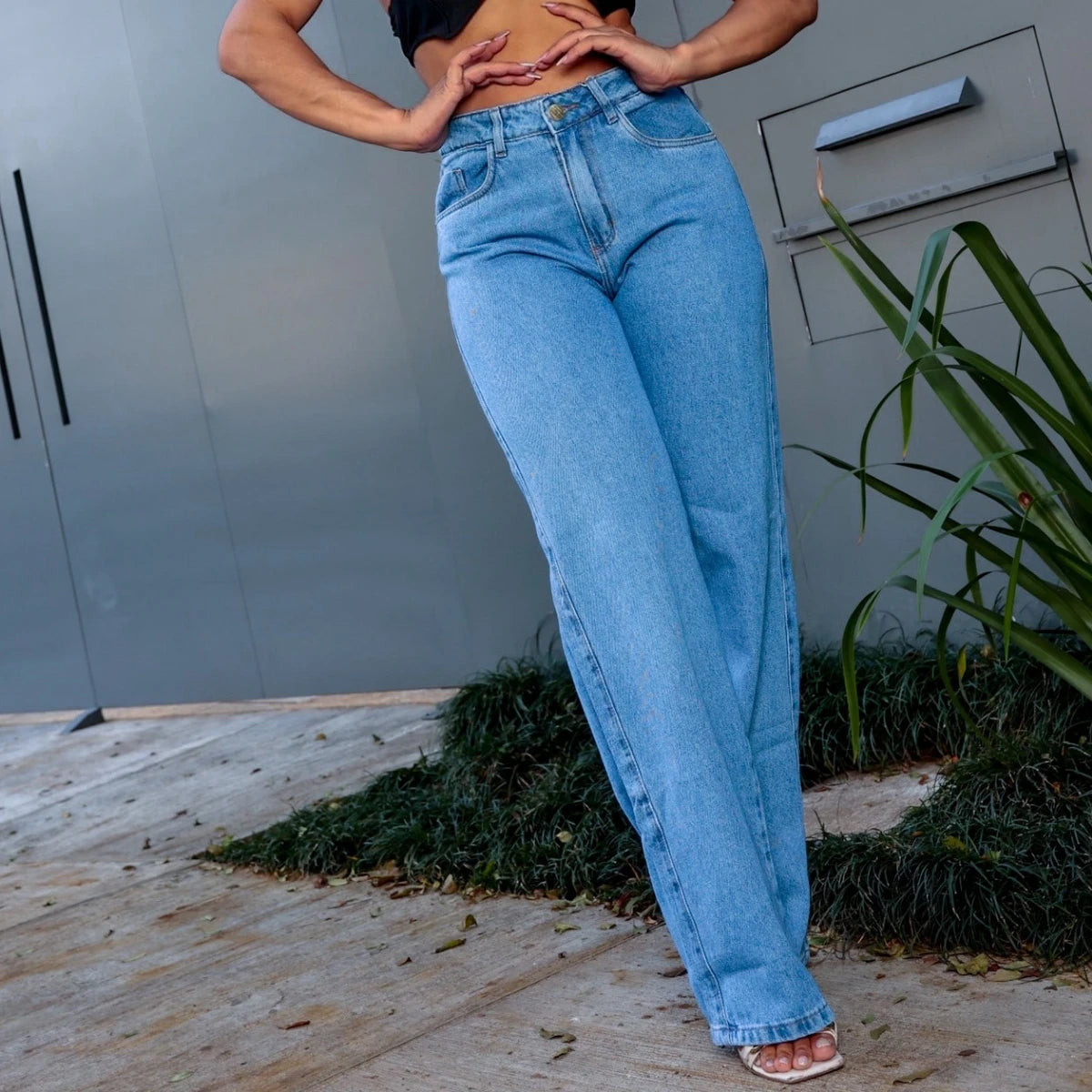 Calça Jeans Wide Leg