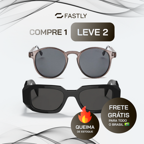 DEZEMBRO BLACK - 2 Óculos Unissex - Gucci | Prada - COMPRE 1 LEVE 2