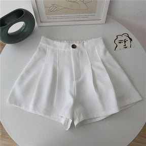 Shorts Estilo Coreano com Cintura Alta e Elástica