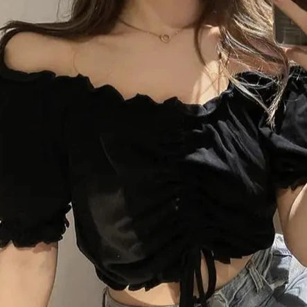 Blusa Feminina Elegante de Chiffon Ombro