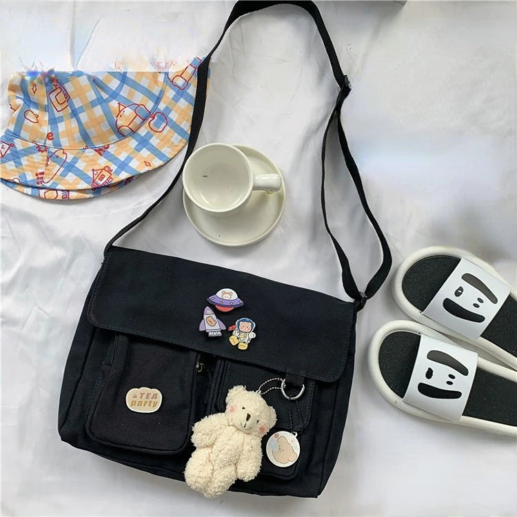 Bolsa de Lona Estilo Harajuku