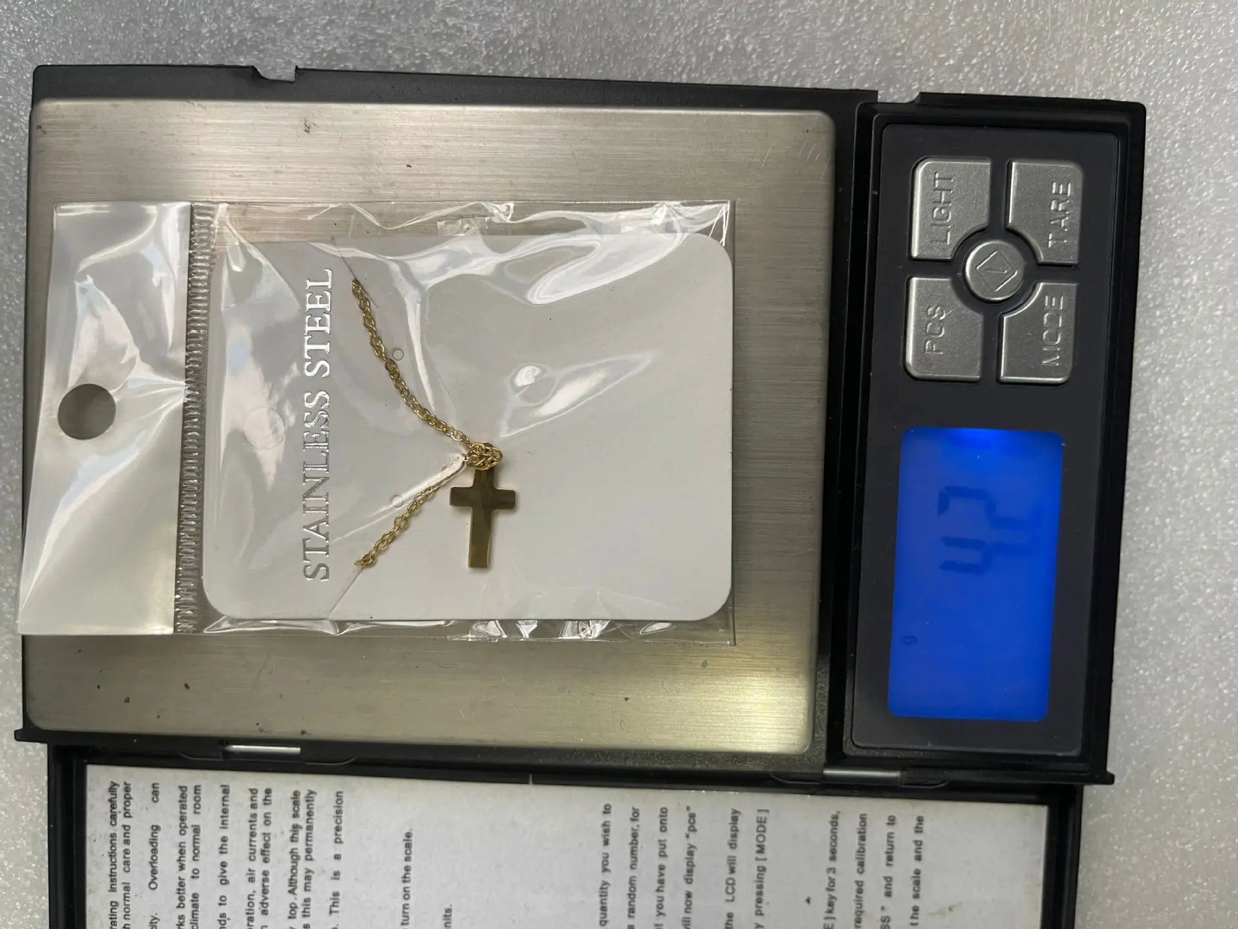 Colar Cruz -  Ouro e Prata