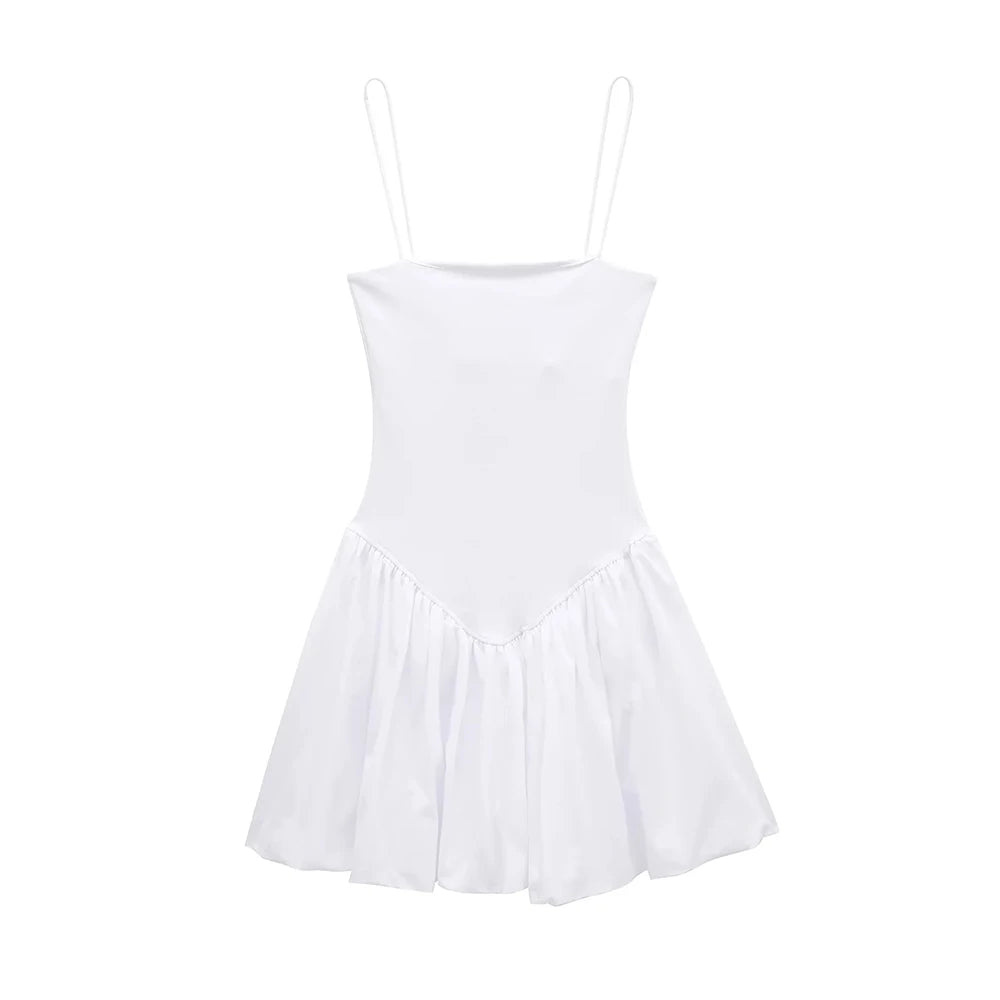 Minivestido patchwork e popelina canelada