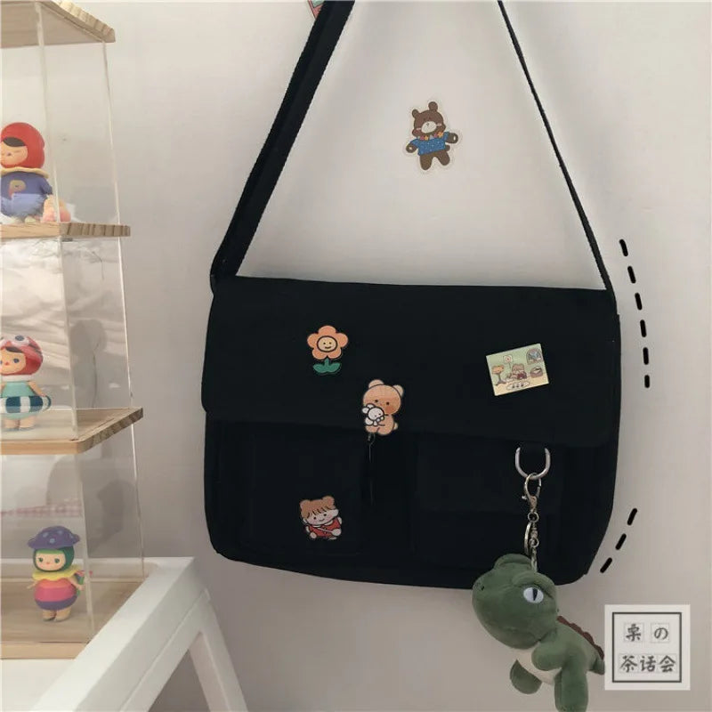 Bolsa de Lona Estilo Harajuku